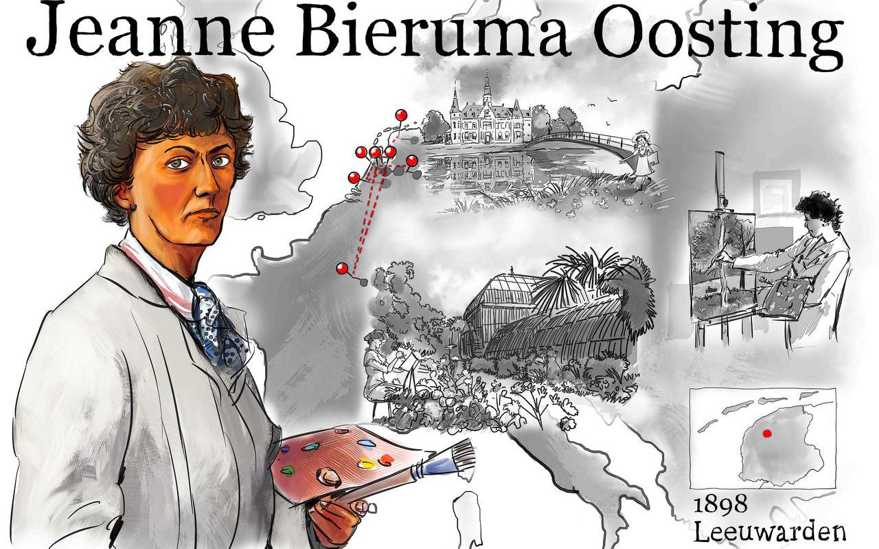 Jeanne Bieruma Oosting en de plekken waar zij woonde.