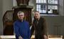 Siem van der Woude en Jacob van Sluis in de Grote Kerk voor de preekstoel.