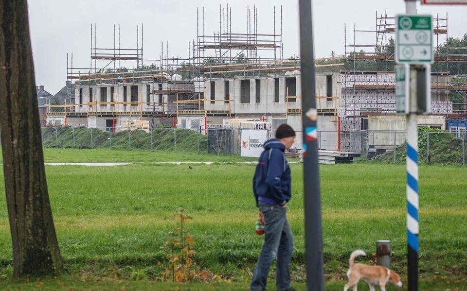 Nieuwbouw in de Lindewijk in Wolvega in 2020.