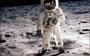 Astronaut Edwin Aldrin tijdens zijn maanwandeling.  Foto: AFP/NASA