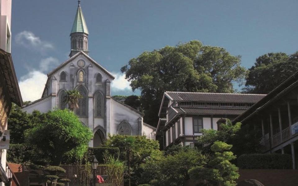 De Oura-kathedraal bij Nagasaki is gewijd aan de 26 Japanse christenen die in 1597 zijn gekruisigd.