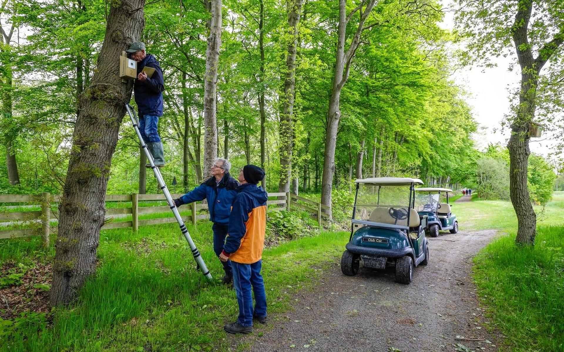 Broedvogels weten de 83 nestkastjes op natuurgolfbaan van Golfclub Gaasterland in Oudemirdum goed te