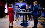 Lilianne Ploumen (PvdA), Gert-Jan Segers (ChristenUnie), Geert Wilders (PVV), Jesse Klaver (Groenlinks) en Pieter Omtzigt (CDA) tijdens het eerste lijsttrekkersdebat voor de Tweede Kamerverkiezingen.