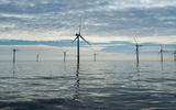 Windpark in de Noordzee, 23 kilometer uit de kust bij Zandvoort. 