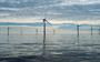 Windpark in de Noordzee, 23 kilometer uit de kust bij Zandvoort. 