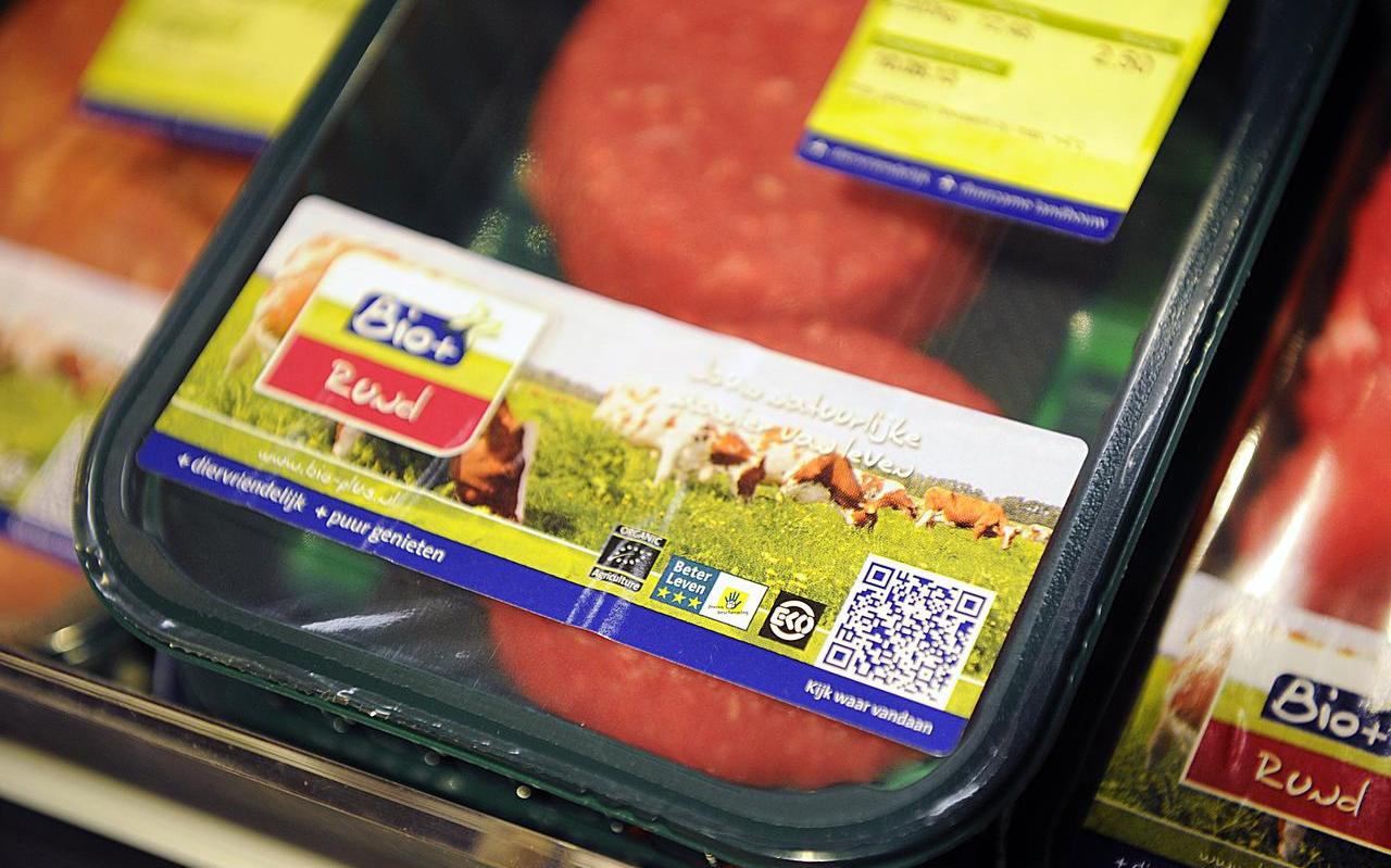 Vlees met het keurmerk 'Beter Leven Vlees'. Volgens Vion is de runderslachterij in Leeuwarden voor het dierenwelzijn een verbetering.