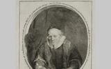 Rembrandt ets van Jan Sylvius. 