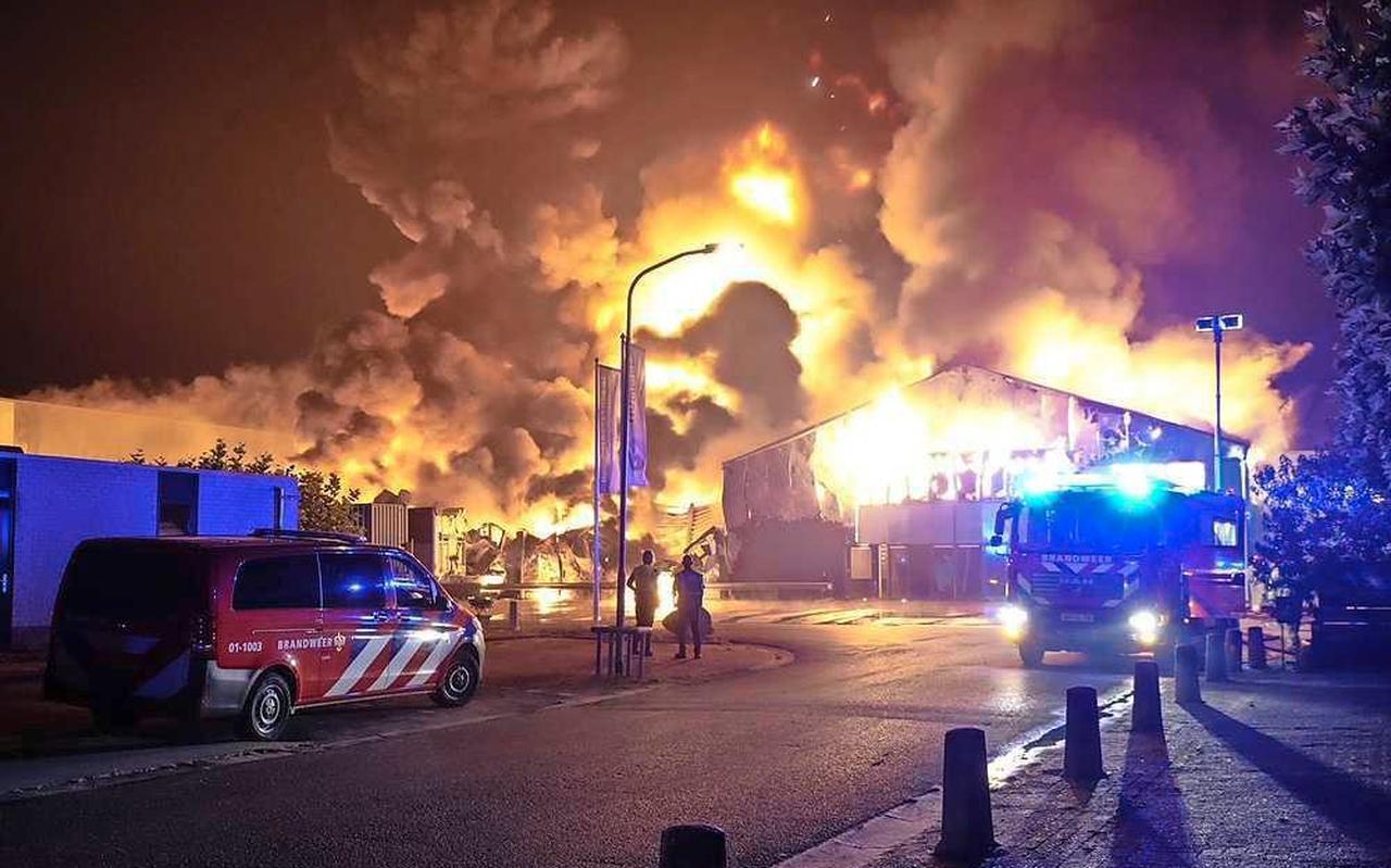 De brand in Leek. De brand in Leek.