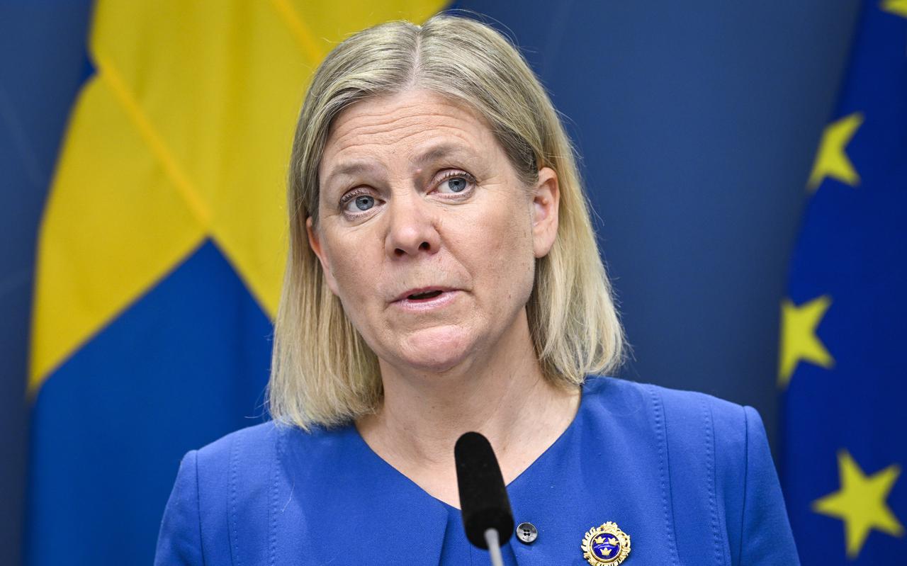 De Zweedse premier Magdalena Andersson. 