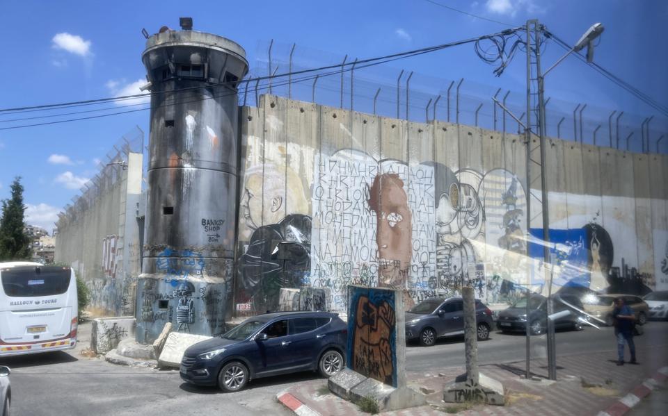 De veiligheidsmuur in Bethlehem. 