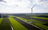 Dronefoto van windpark De Drentse Monden en Oostermoer in het noordelijk deel van de Drentse Veenkolonien.