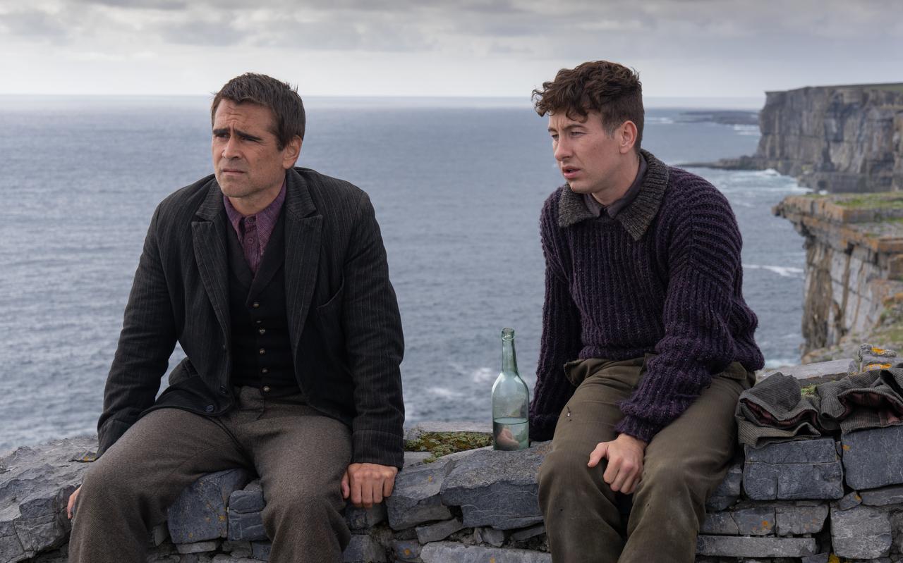 Colin Farrell en Barry Keoghan in de film The Banshees of Inisherin