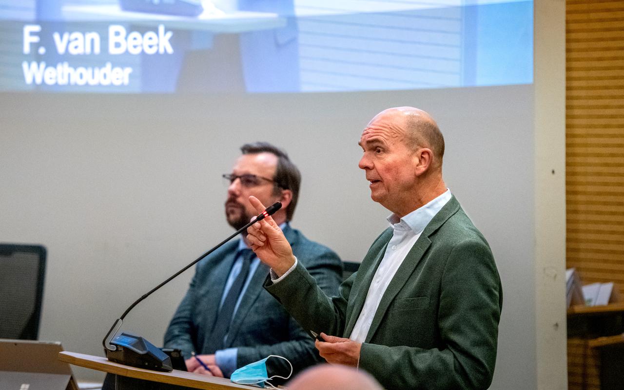 Wethouder Felix van Beek tijdens het bespreken van de begroting vorig jaar. 