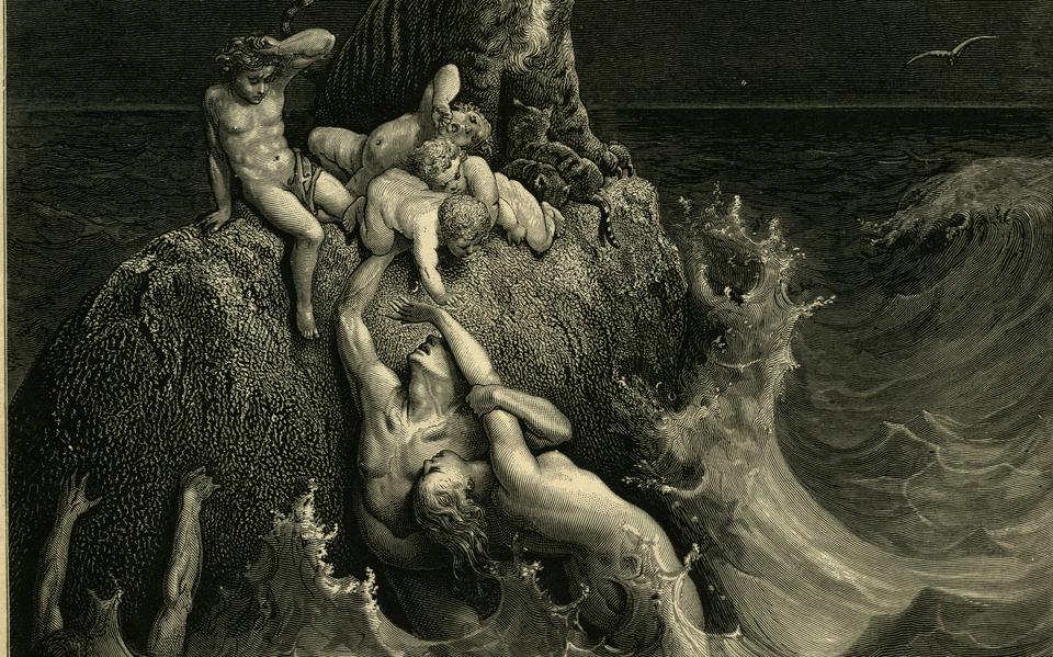 'De zondvloed' van Gustave Doré. 