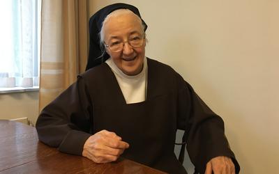 Zuster Mirjam Huis in 't Veld, in september 2018, in het Karmelitessenklooster Nazareth in Arnhem. 