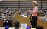 Commissievoorzitter Ursula von der Leyen bij haar Europese Staat van de Unie vorig jaar. 