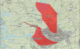 De gasvelden in Opeinde en Middelbuorren. 