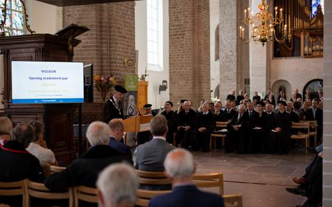 Maarten Wisse spreekt tijdens de opening van het academisch jaar van de PThU, 2022. 