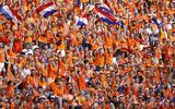 Het Oranjelegioen tijdens de wedstrijd tussen Nederland en Tsjechië.