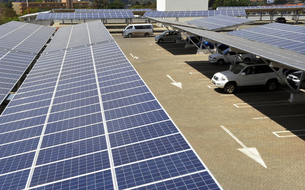 Een voorbeeld van solar carports elders in Nederland.