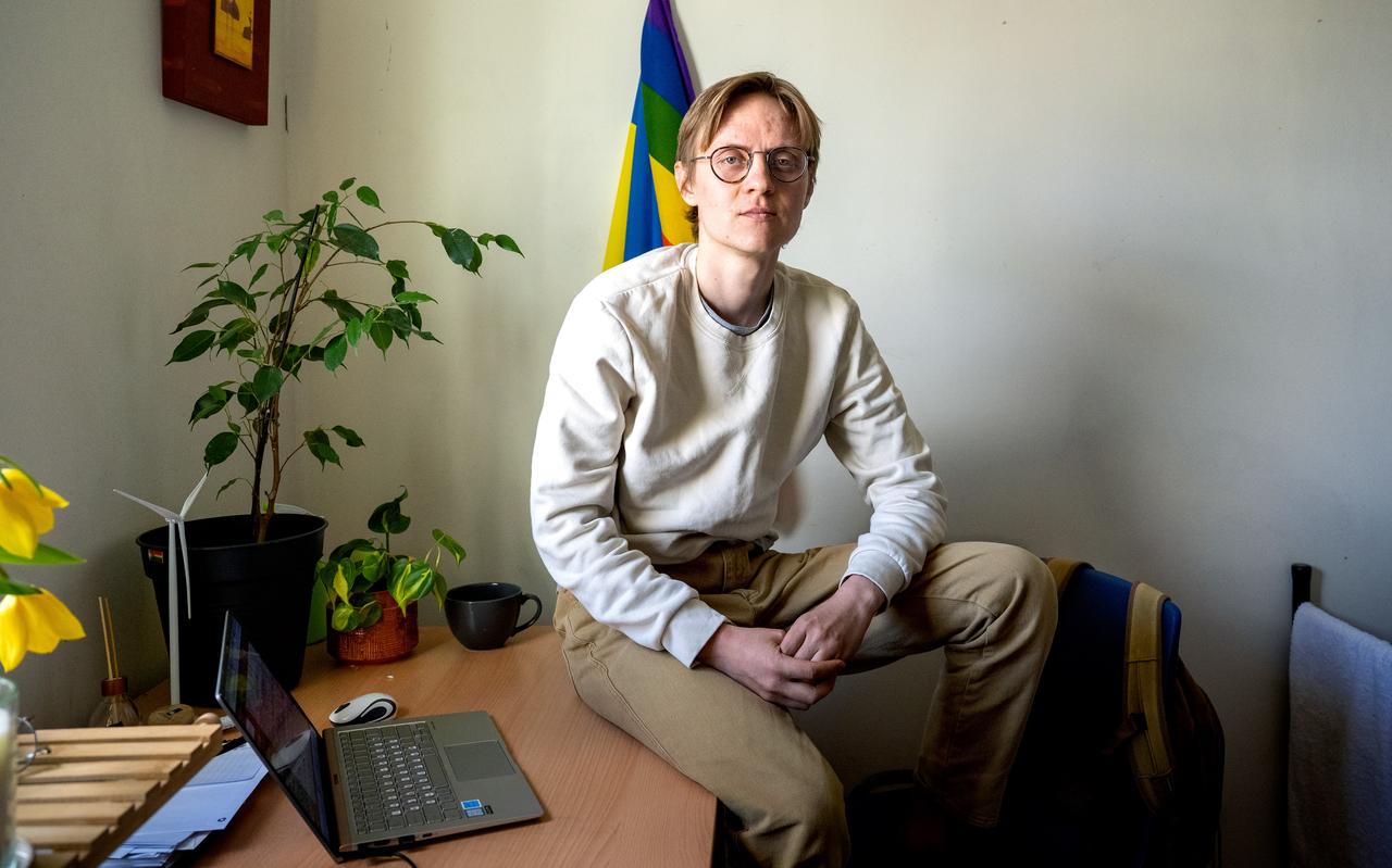 De Russische vluchteling Sergei Gorbunov. De Russische vluchteling Sergei Gorbunov.