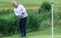 Guus Hiddink tijdens het ING Private Banking golftoernooi op de golfclub Prise d'eau.