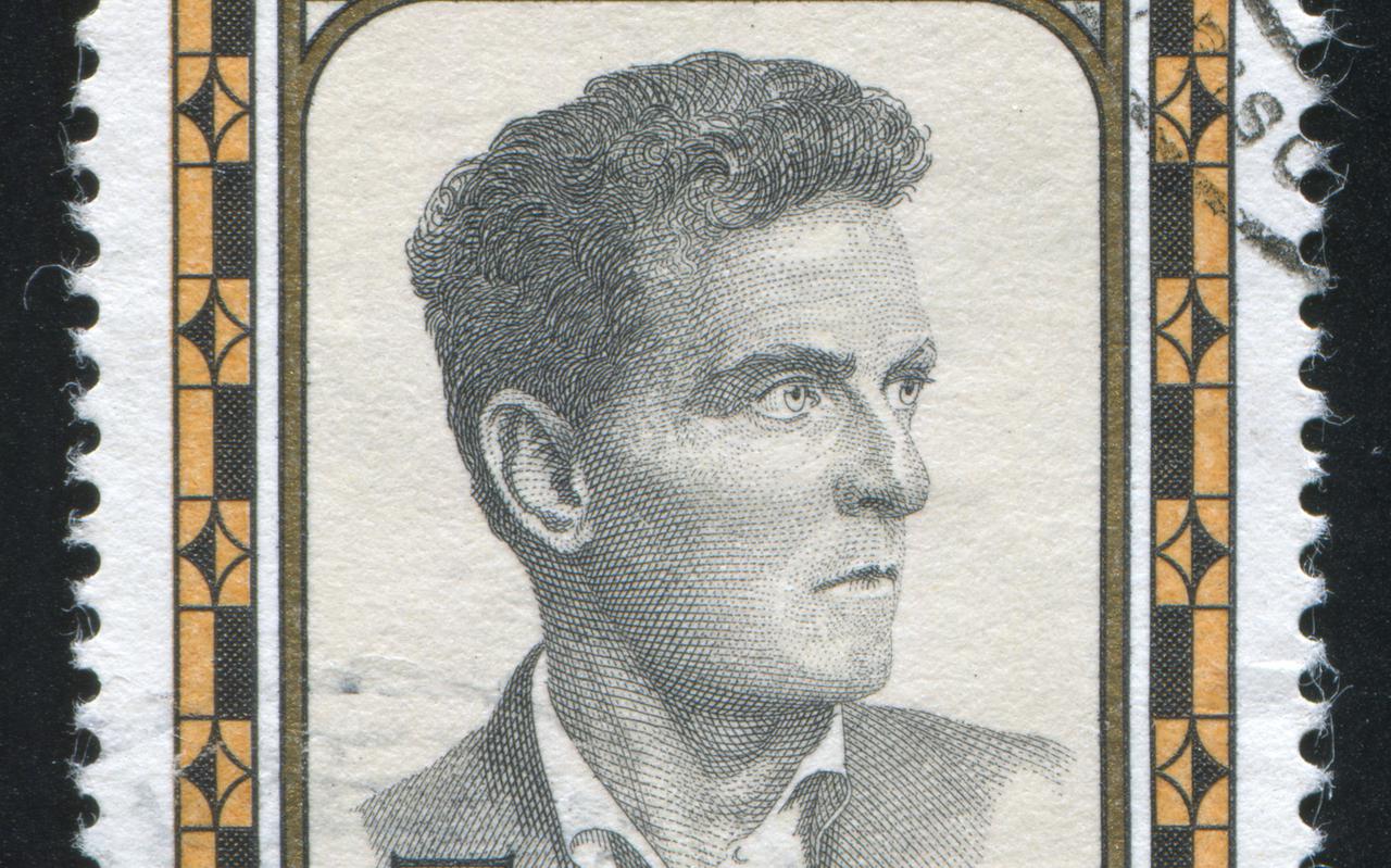 Ludwig Wittgenstein op een Oostenrijkse postzegel uit circa 1989.