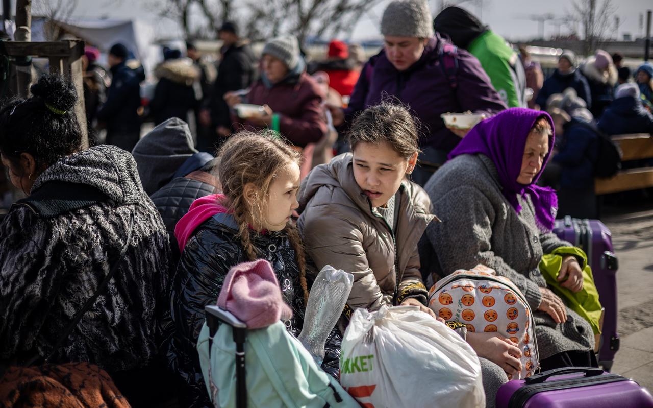 Gevluchte kinderen in Lviv. Gevluchte kinderen in Lviv.