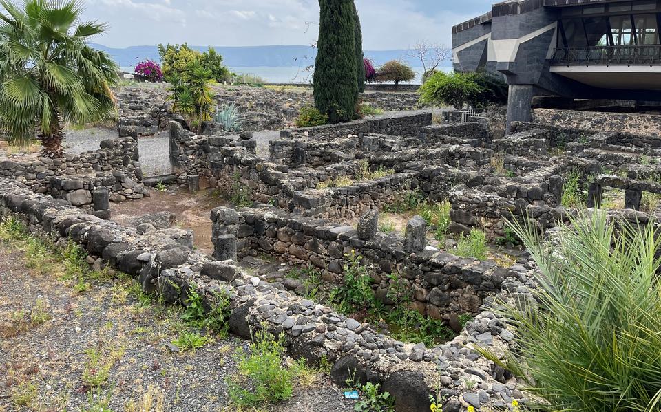 De archeologische opgraving van Kapernaüm.