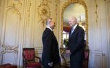 Vladimir Poetin met de Amerikaanse president Joe Biden in Genève. 