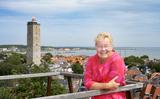 Ds. Mathilde de Graaff op Terschelling. 