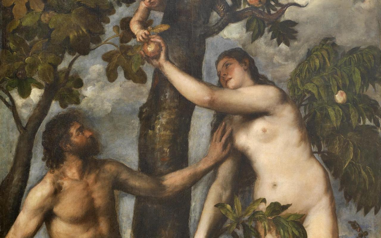 De val van de mens, door Titiaan. De val van de mens, door Titiaan.
