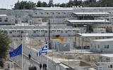 Het nieuwe, met EU-geld gefinancierde, aanmeld- en detentiecentrum op het Griekse eiland Samos. 