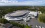 IJsstadion Thialf vanuit de lucht gefotografeerd. 