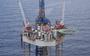 Boorplatform op Noordzee. ANP