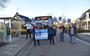 Inwoners van dorpen in Waadhoeke protesteren in maart 2020 tegen de plannen voor het openbaar vervoer.