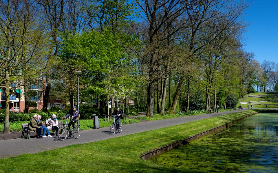 Het Reidingpark in Drachten, één van de gehekelde parken. 