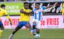 Alex Bangura en Che Nunnely tijdens de eredivisie wedstrijd tussen SC Cambuur en sc Heerenveen in het Cambuur Stadion op 19 februari 2023.