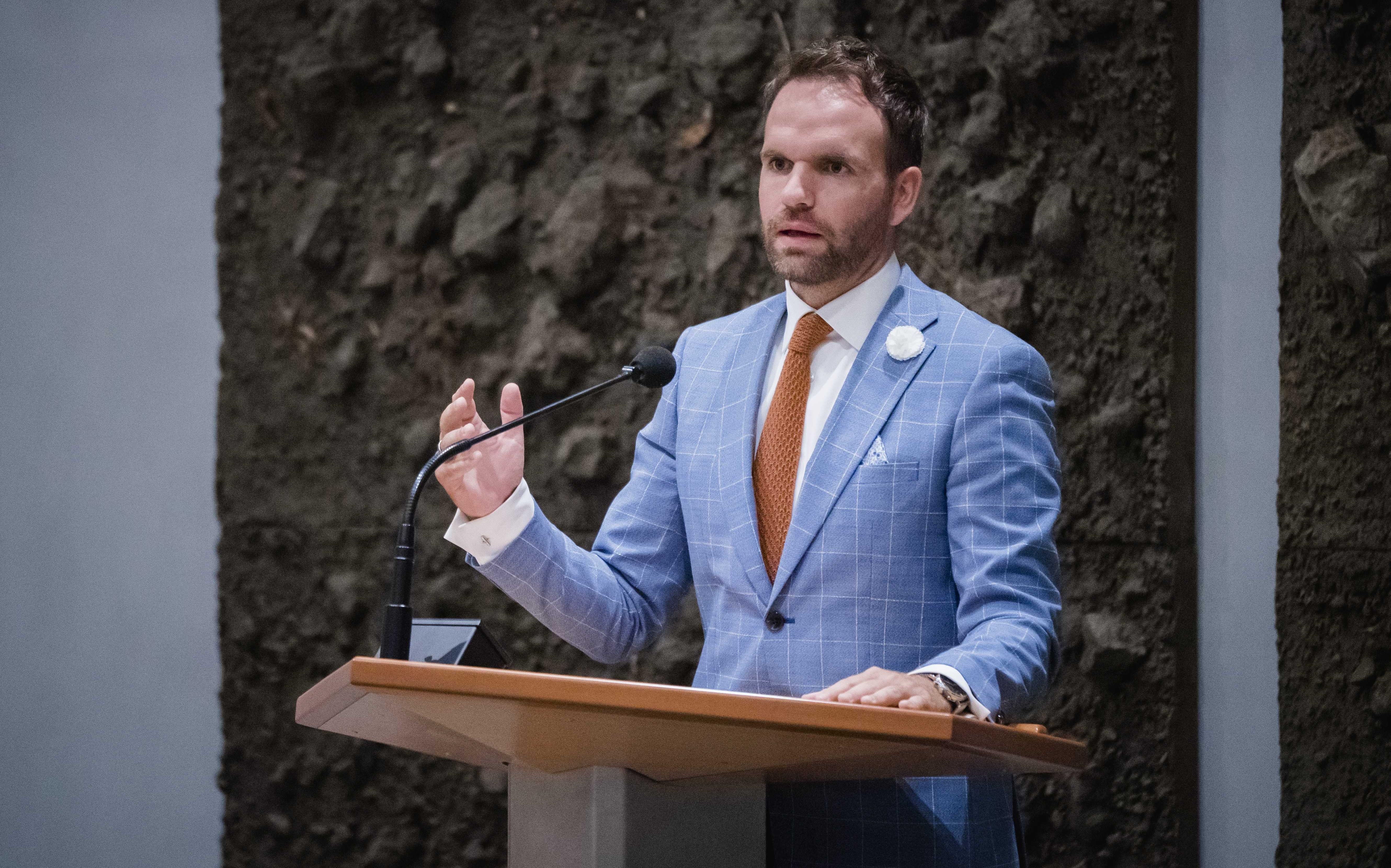 Derk Boswijk (CDA) tijdens een debat over het stikstofbeleid. Derk Boswijk (CDA) tijdens een debat over het stikstofbeleid.