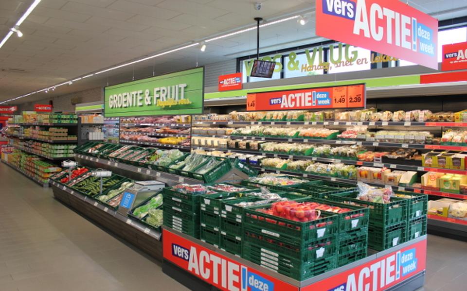 De versafdeling van een Aldi.
