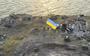 Oekraïense militairen plantten begin juli hun vlag op Slangeneiland.