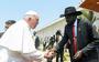 Paus Franciscus ontmoet de president van Zuid-Soedan Salva Kiir