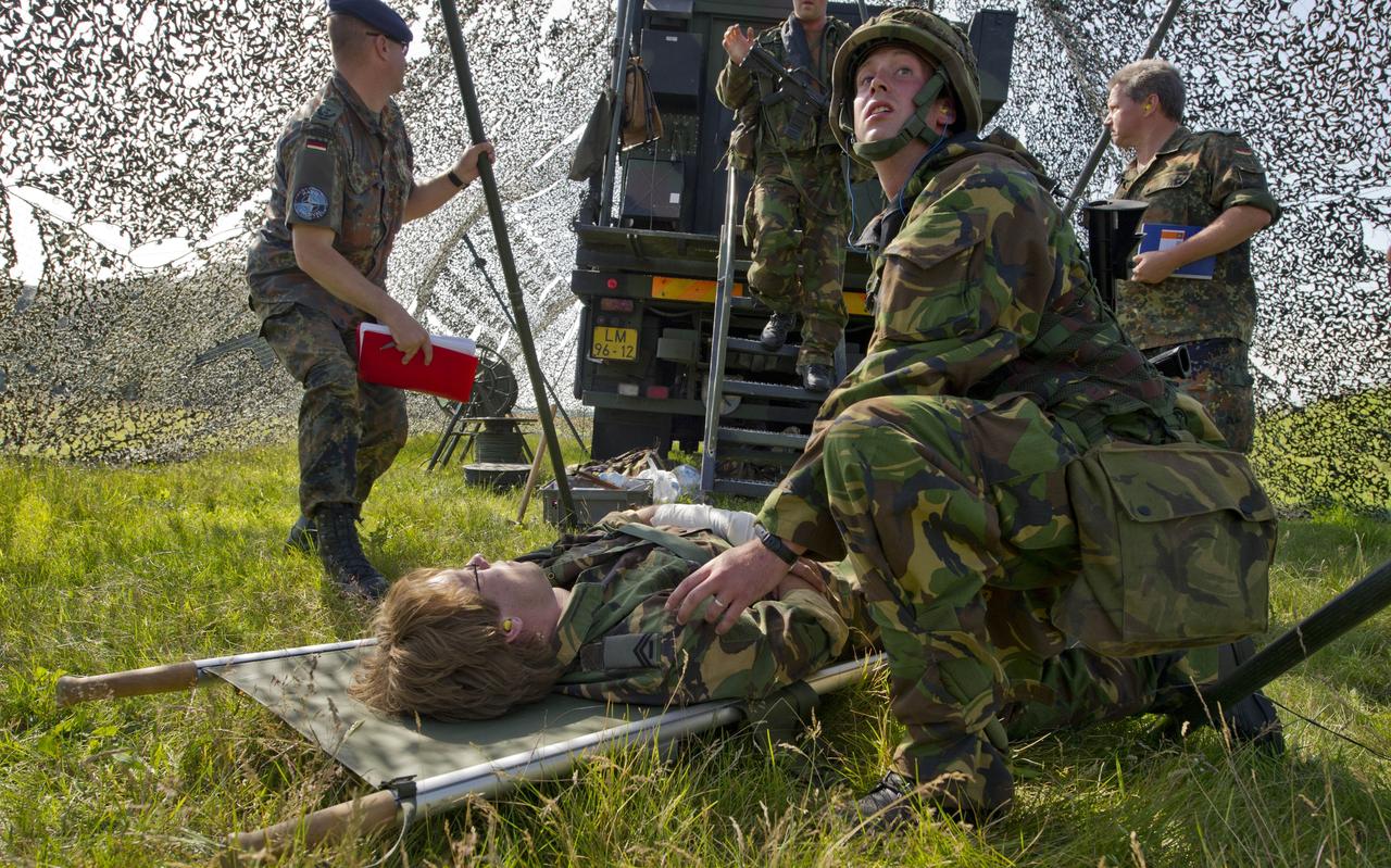 Militairen bij een eerdere oefening in de Marnewaard. Militairen bij een eerdere oefening in de Marnewaard.