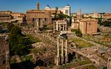 Het Forum Romanum in Rome. 