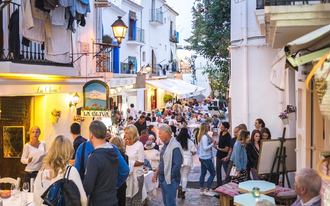 Drukte op Ibiza. Drukte op Ibiza.