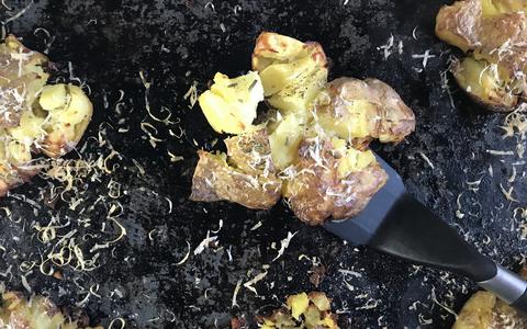 Smashed potatoes.