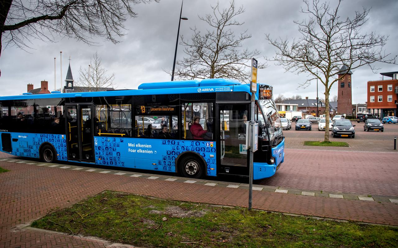 Surhuisterveen, februari 2020. Arriva is de huidige concessiehouder voor het busvervoer in Fryslân. 