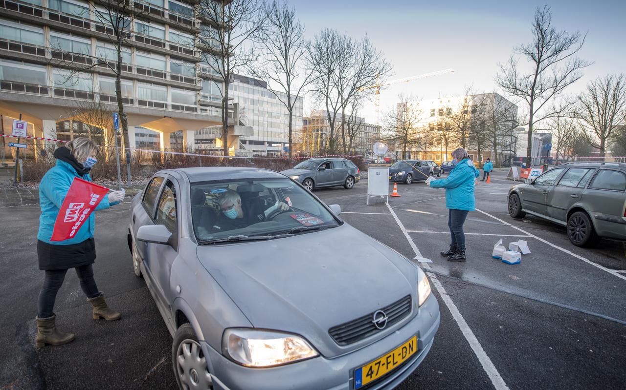Een staking in januari in Leeuwarden.
Een staking in januari in Leeuwarden.
