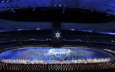 De openingsceremonie van de Spelen in Beijing. In aanloop naar de Olympische Spelen kregen christenen extra waarschuwingen van de regering.