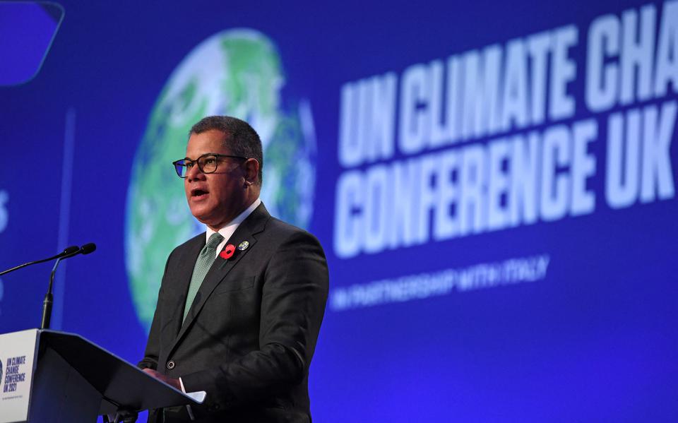 Alok Sharma, voorzitter van de VN-klimaattop in Glasgow, zegt dat er geen voorstelling van de toekomst is te maken als er geen klimaatakkoord komt. 